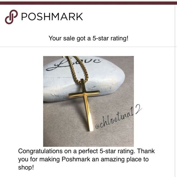 Men’s Gold Cross Necklace - Picture 14 of 14